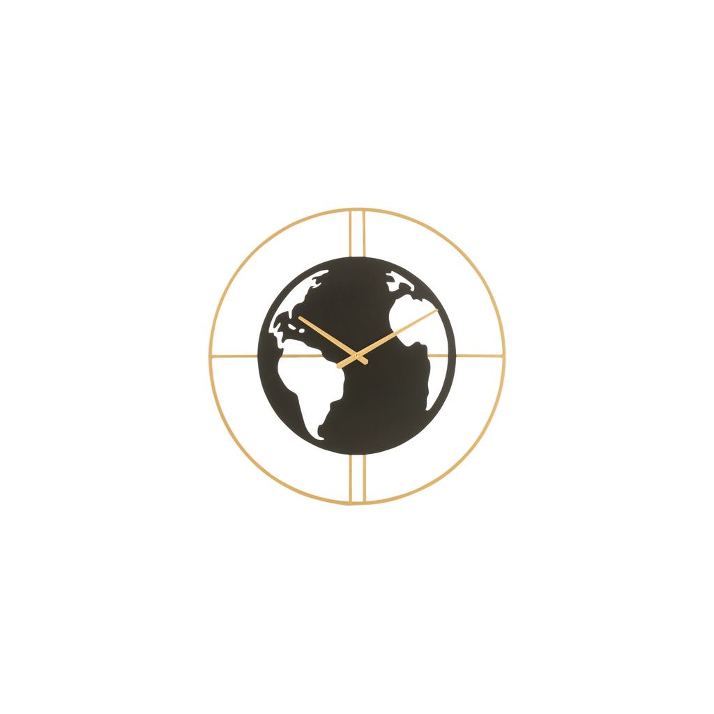 Horloge Décorative Monde Métal - Designix