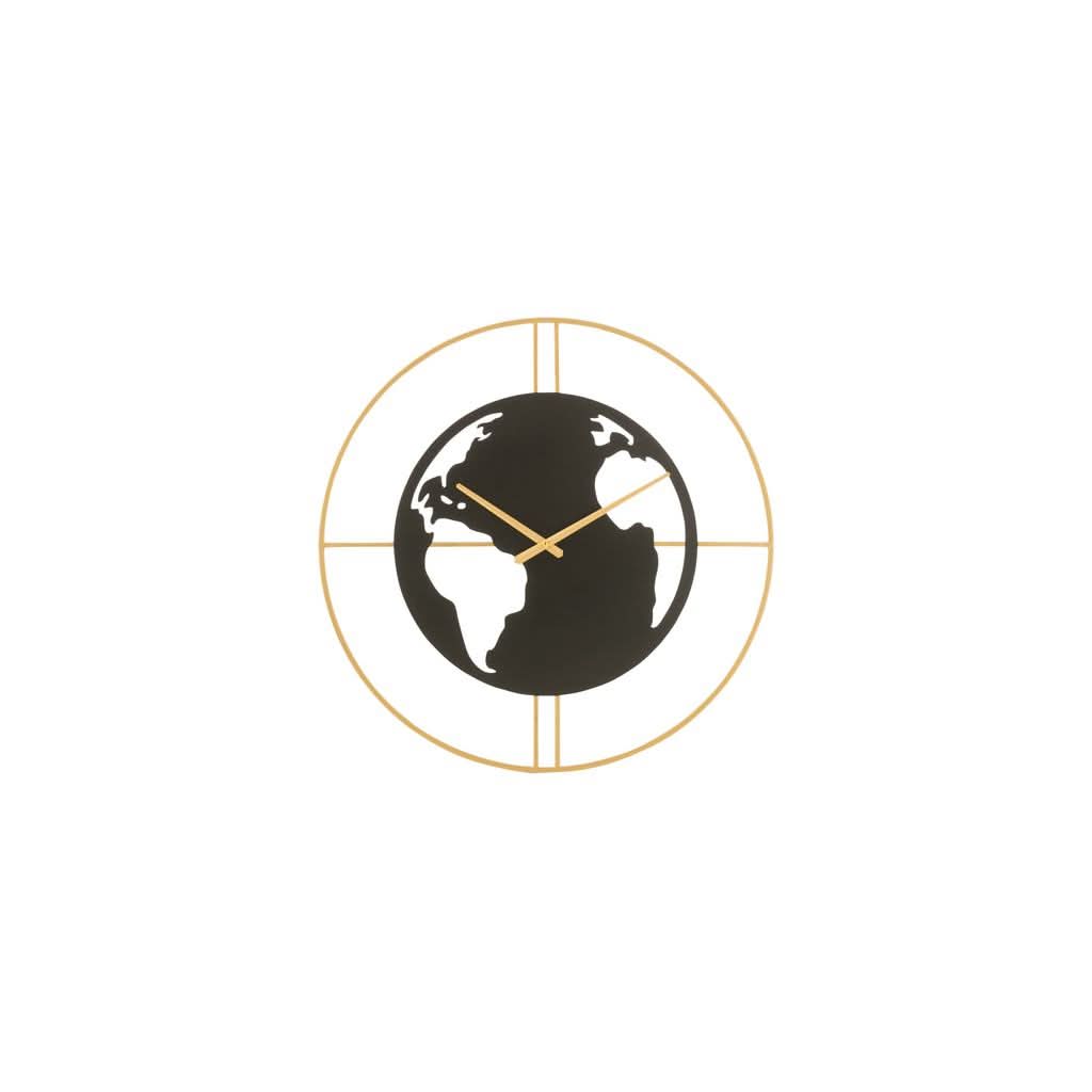 Horloge Décorative Monde Métal - Designix