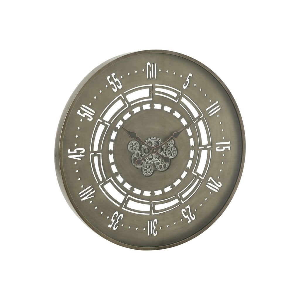 Horloge Métal Cuivre Antique Grande Taille - Designix