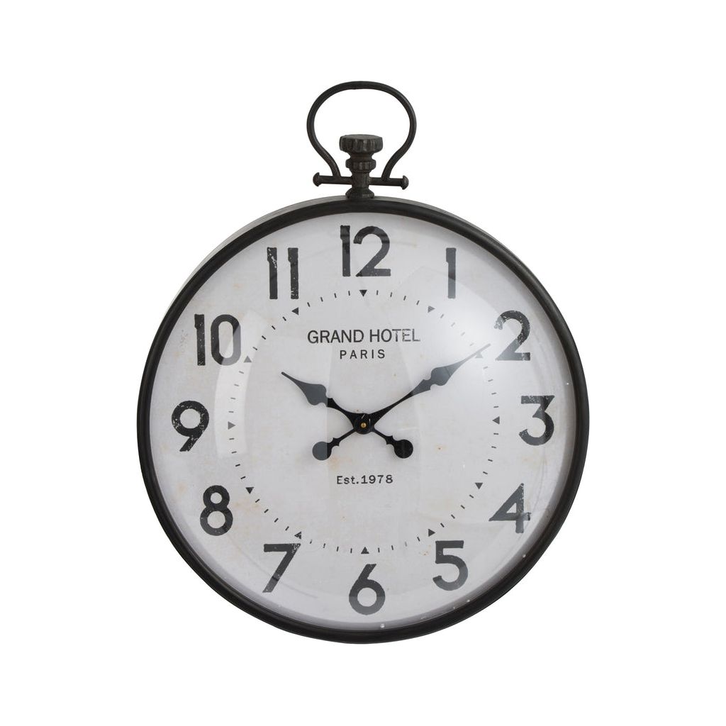 Horloge Métal Noir Grande Taille - Designix