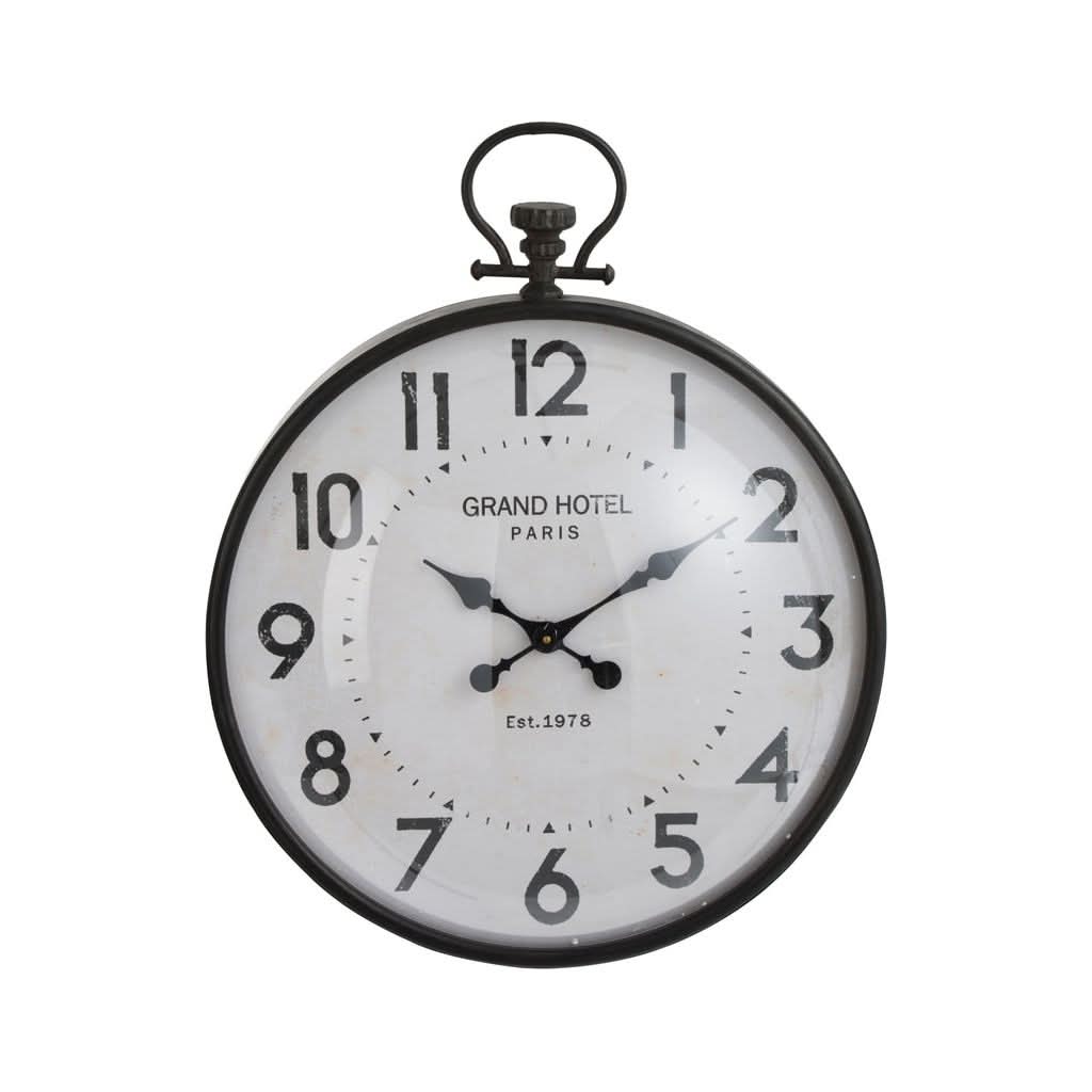 Horloge Métal Noir Grande Taille - Designix