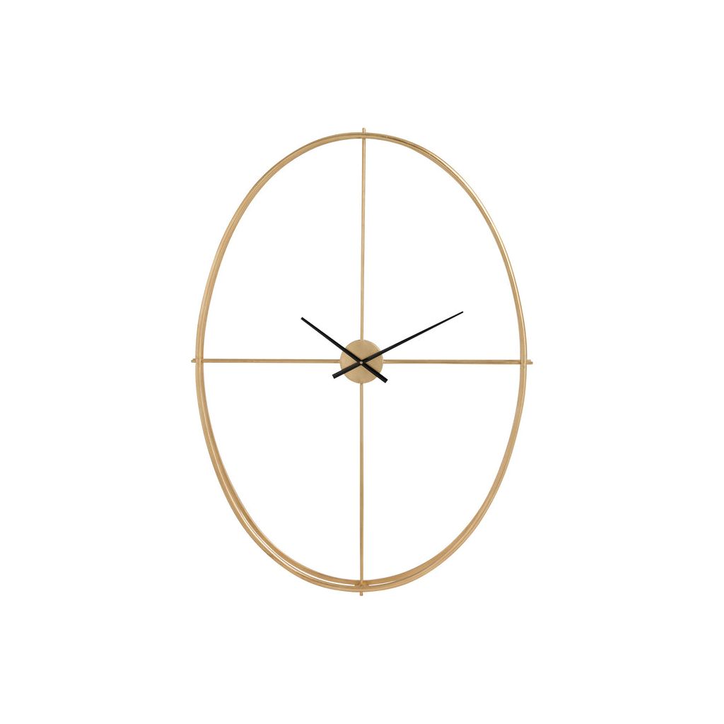 Horloge Ovale Métal Doré Grand Modèle - Designix