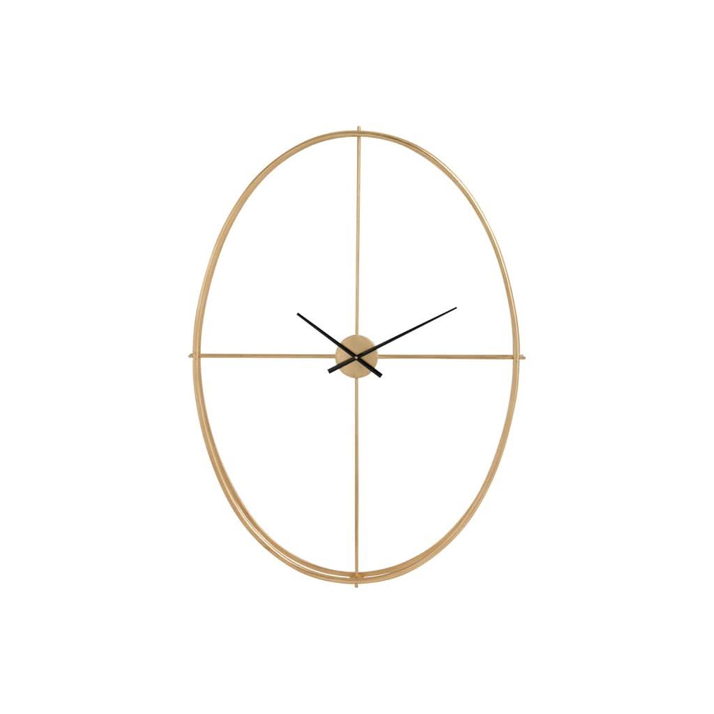 Horloge Ovale Métal Doré Grand Modèle - Designix