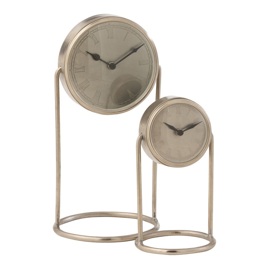 Horloge Rétro Argentée Grande Taille - Designix
