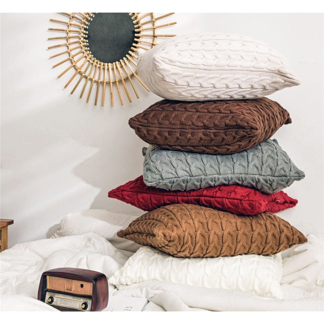 Housse de Coussin Tricot | Esprit Zen - Designix Coussin Blanc 45x45cm
