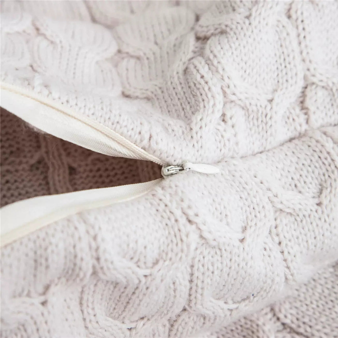 Housse de Coussin Tricot | Esprit Zen - Designix Coussin Blanc 45x45cm