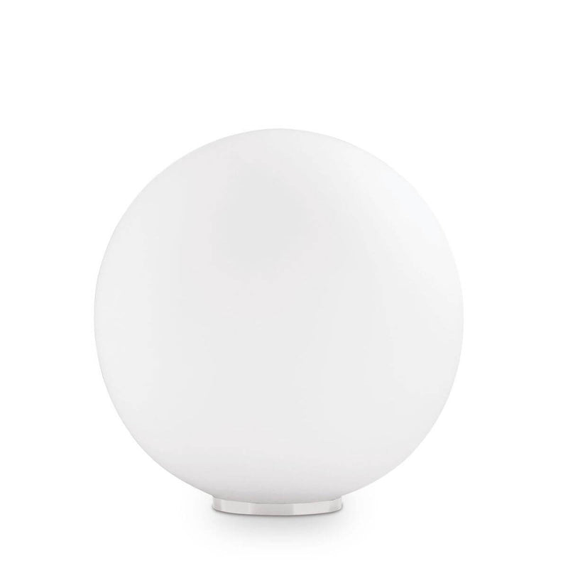 Lampe à poser Mapa Bianco blanche, verre, Ø 40 cm