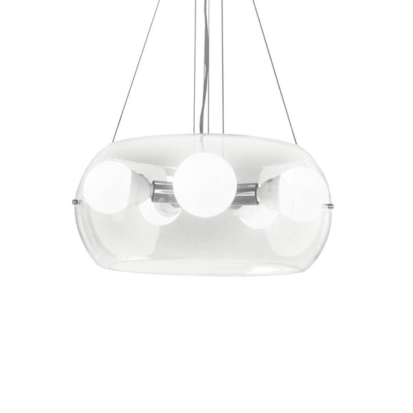 Suspension Audi-10 5 lumières transparente, verre