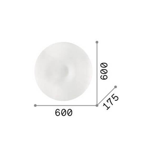 Plafonnier Glory 5 lumières blanc, verre