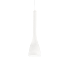 Suspension Flut blanche, verre, H 42 cm