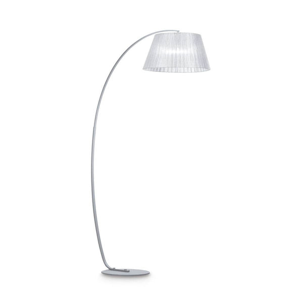 Lampadaire Pagoda argenté, tissu