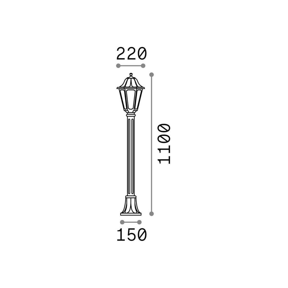 Lampadaire extérieur Dafne noir