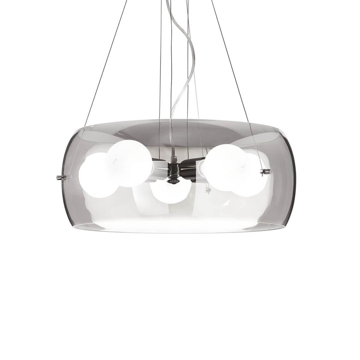 Suspension Audi-10 5 lumières fumée, verre