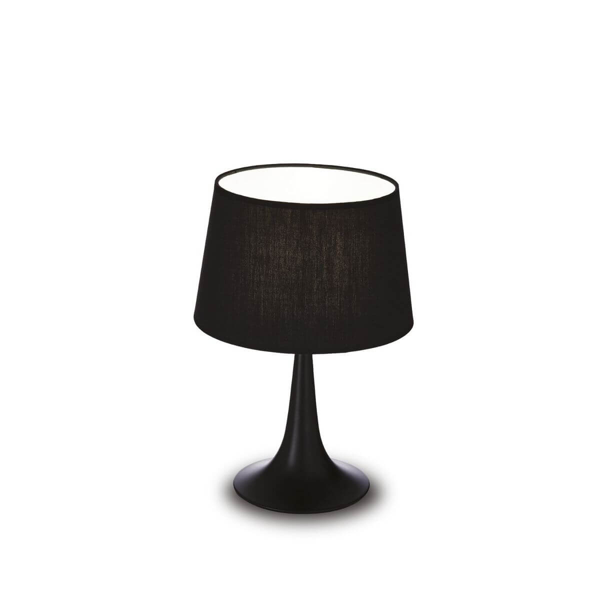 Lampe à poser London noire, tissu, Ø 23,5 cm