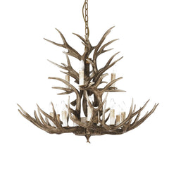 Suspension Chalet 12 lumières beige
