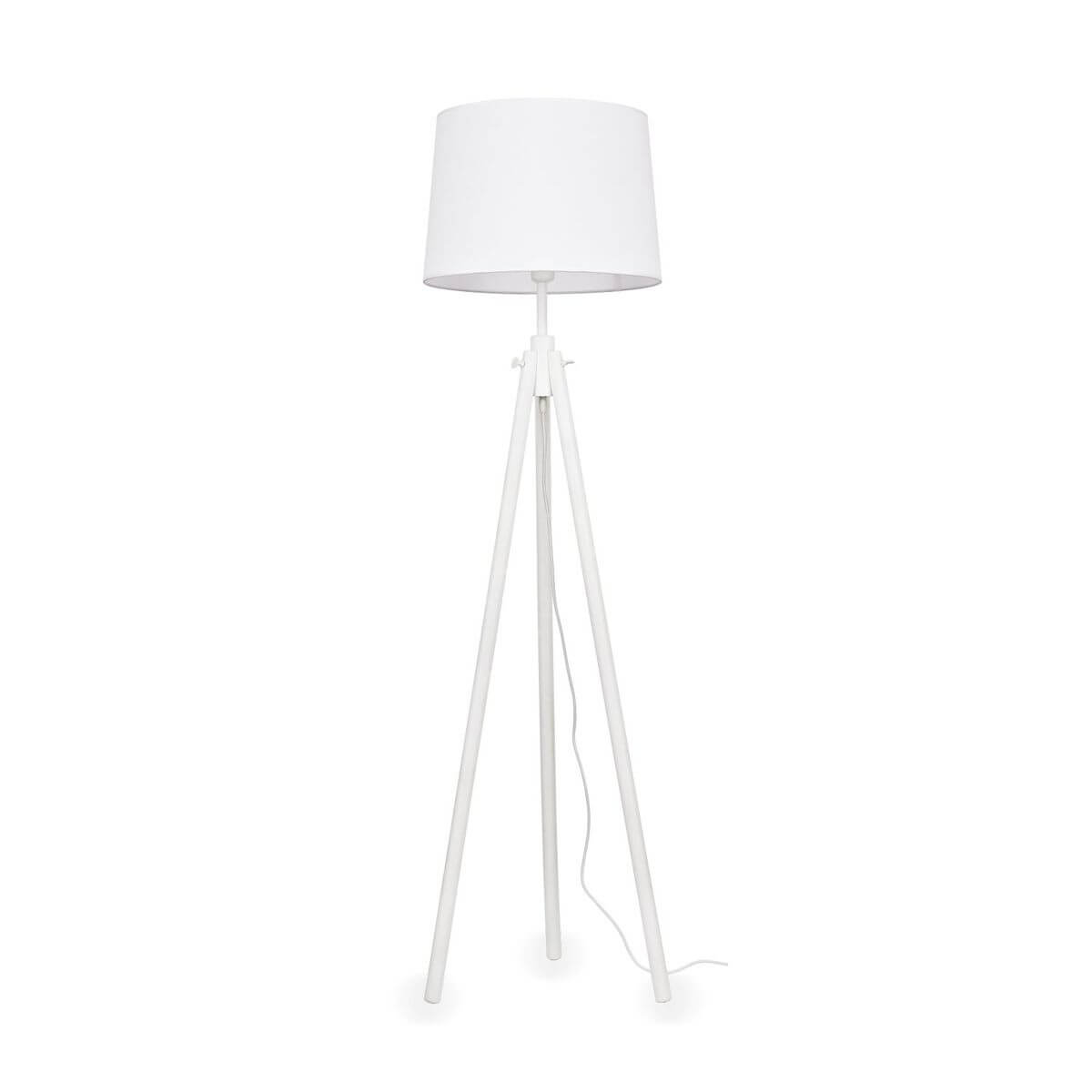 Lampadaire York blanc, bois
