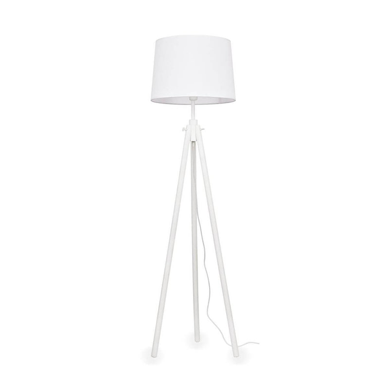 Lampadaire York blanc, bois