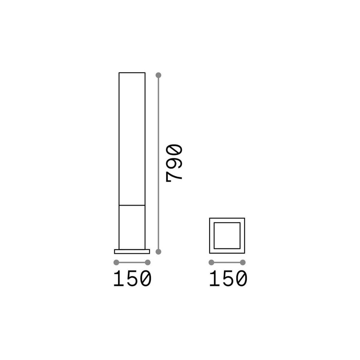 Lampadaire extérieur EDO Outdoor anthracite, L 15 cm