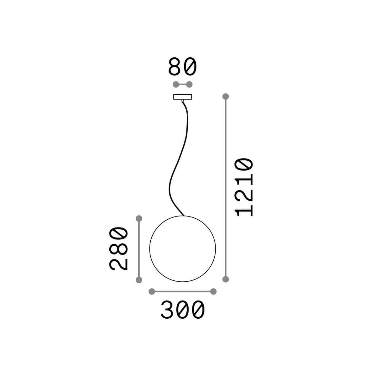 Suspension extérieure Sole blanche, Ø 30 cm