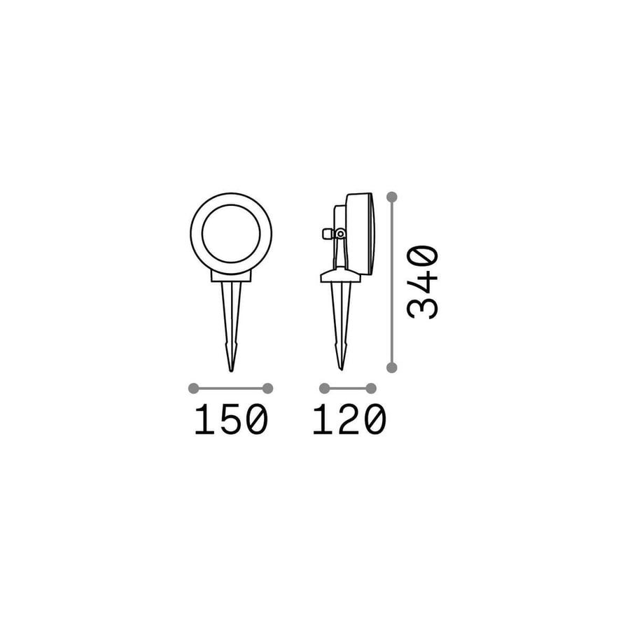 Luminaire extérieur Litio gris