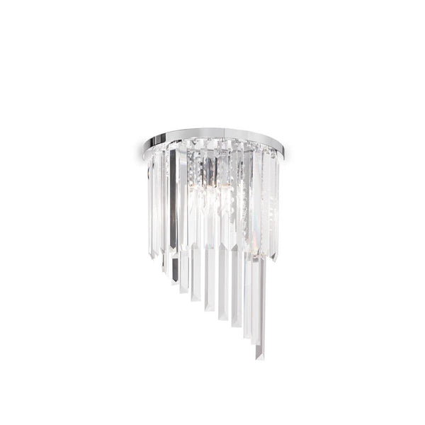 Applique murale Carlton 3 lumières chromée, cristal