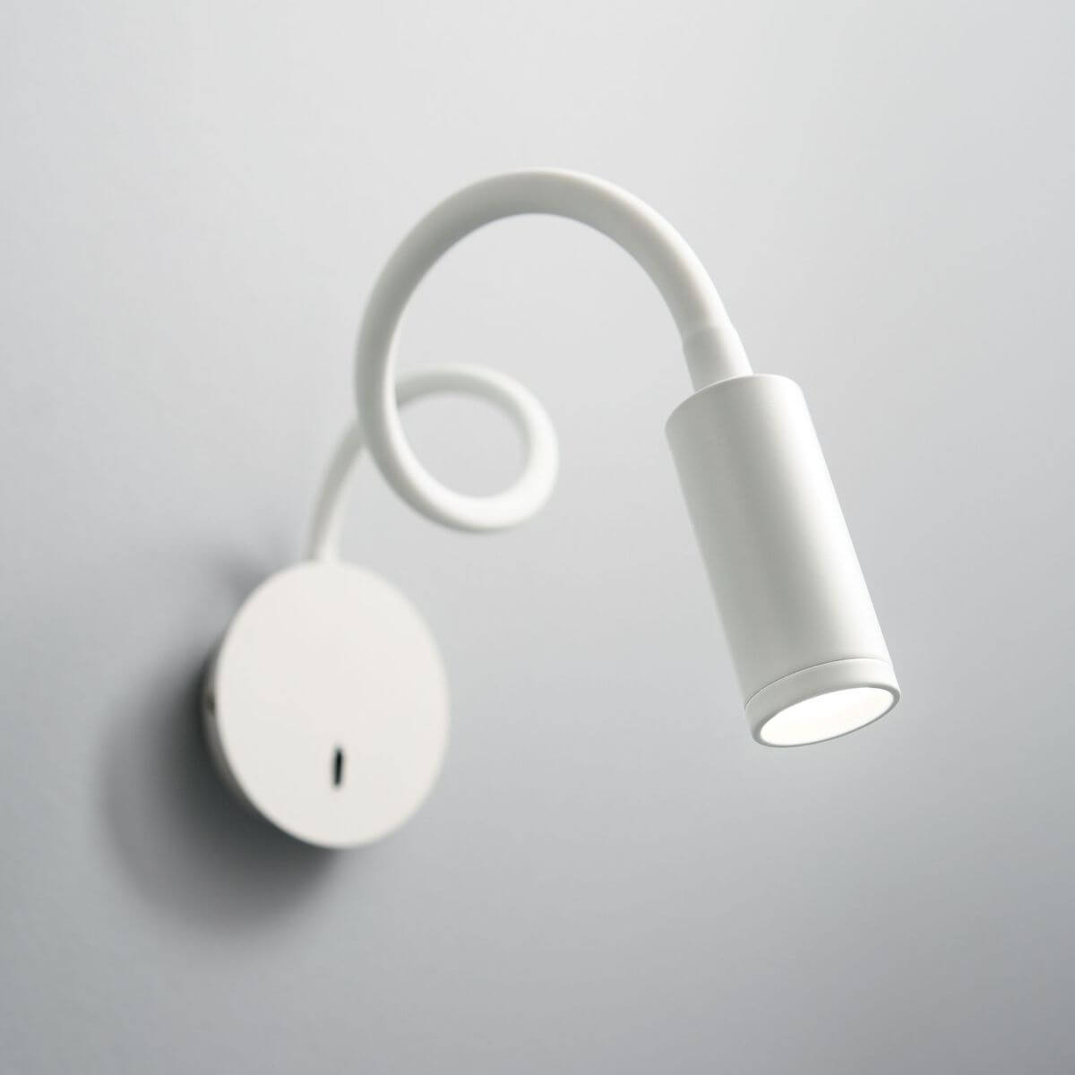 Applique murale Focus blanche, Ø 8,5 cm