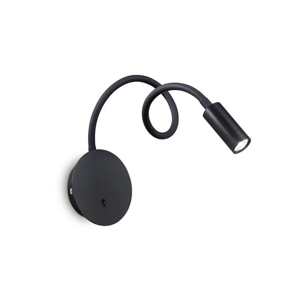 Applique murale Focus noire, Ø 8,5 cm