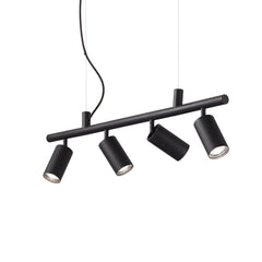 Suspension Dynamite 4 lumières noire
