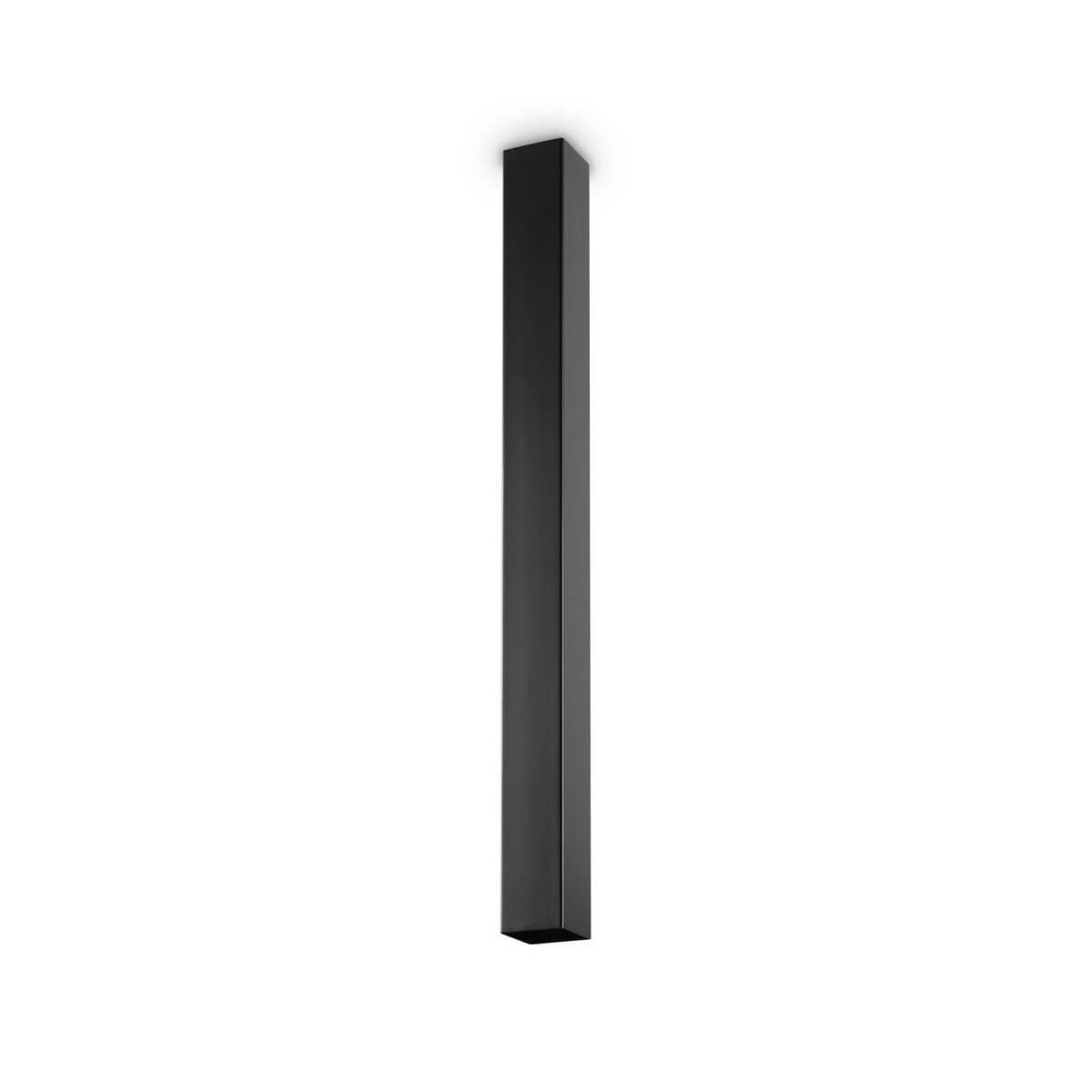 Plafonnier noir rectangulaire vertical présenté seul sur fond blanc, vu de face