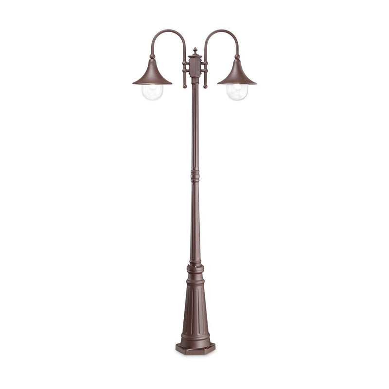 Lampadaire extérieur Cima 2 lumières marron