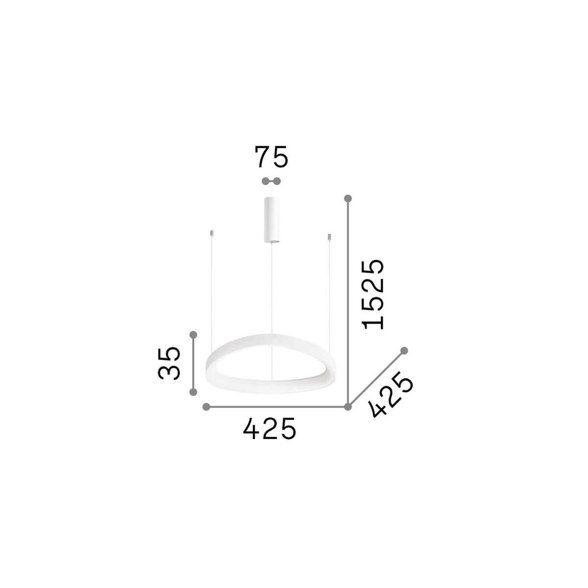Suspension Gemini noire, L 42,5 cm