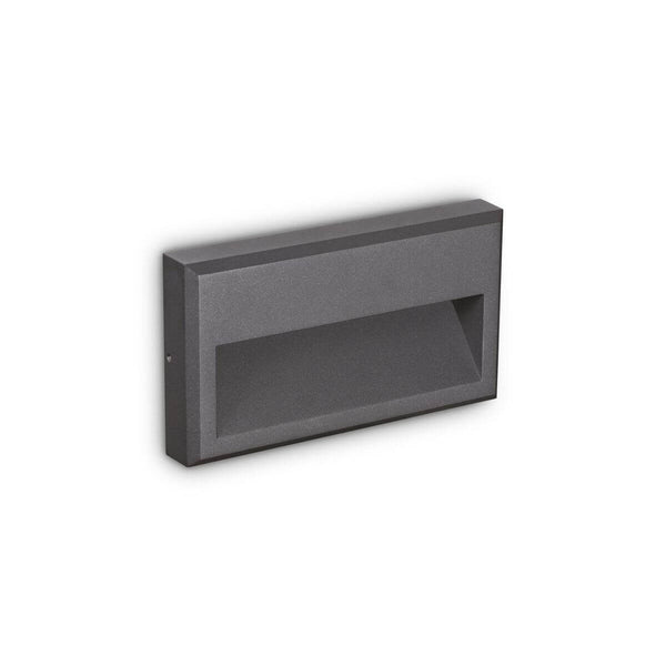 Applique extérieure Febe anthracite, verre, L 13 cm