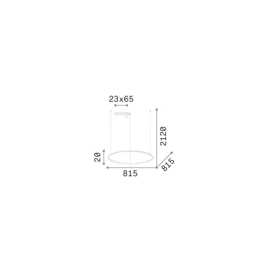 Suspension Hulahoop blanche, Ø 81,5 cm