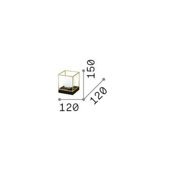 Schéma de dimensions du luminaire avec 120 de large et 150 de haut