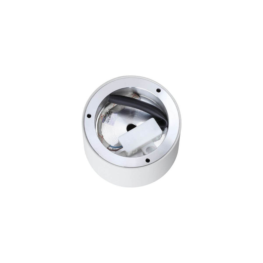 Détail technique de la base : module LED, driver et câble d'alimentation