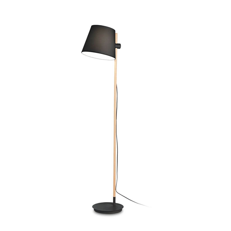 Lampadaire Axel noir, bois