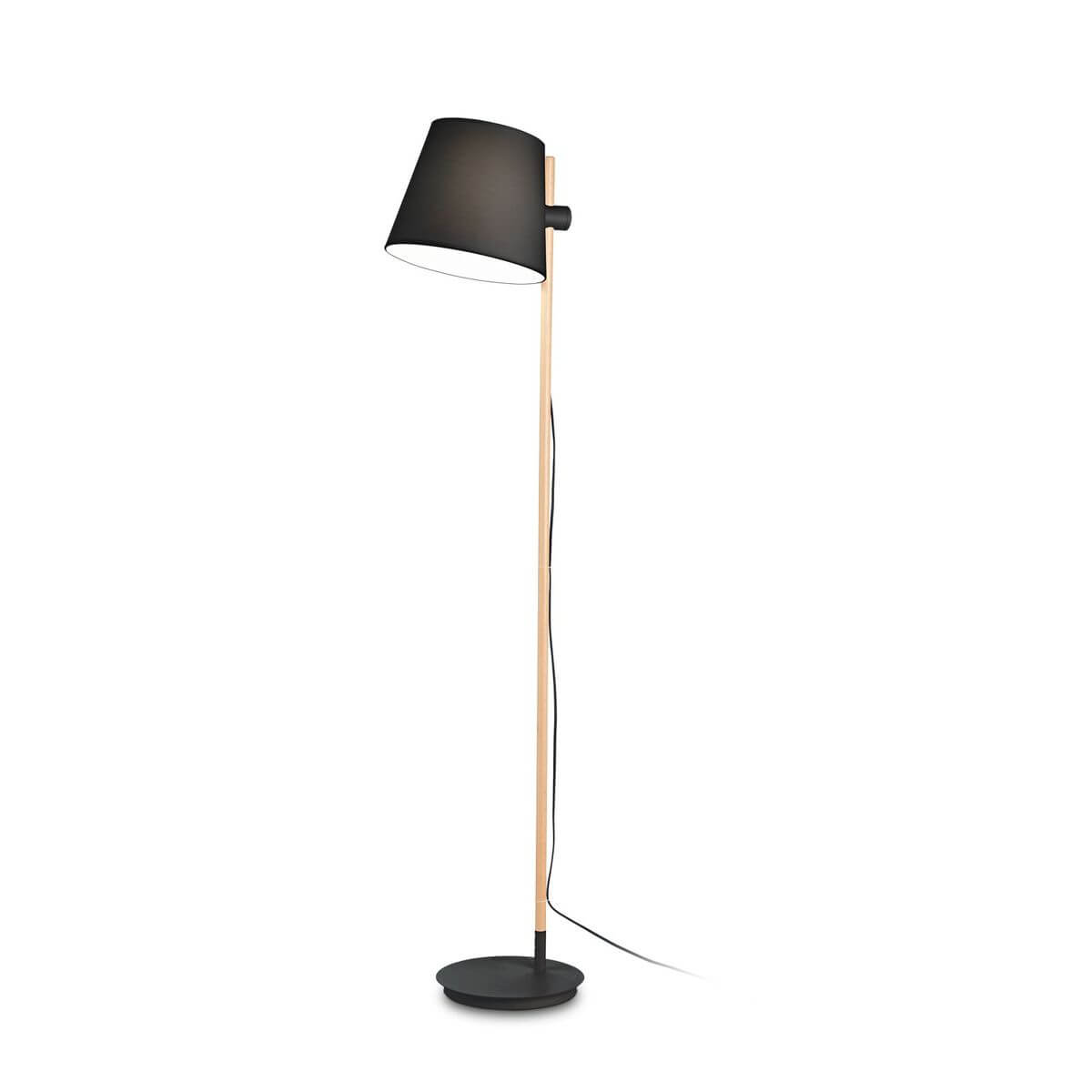 Lampadaire Axel noir, bois