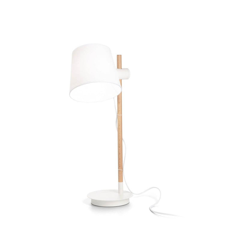 Lampe à poser Axel blanche, bois