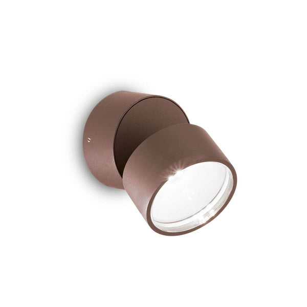 Applique extérieure Omega Round marron, verre