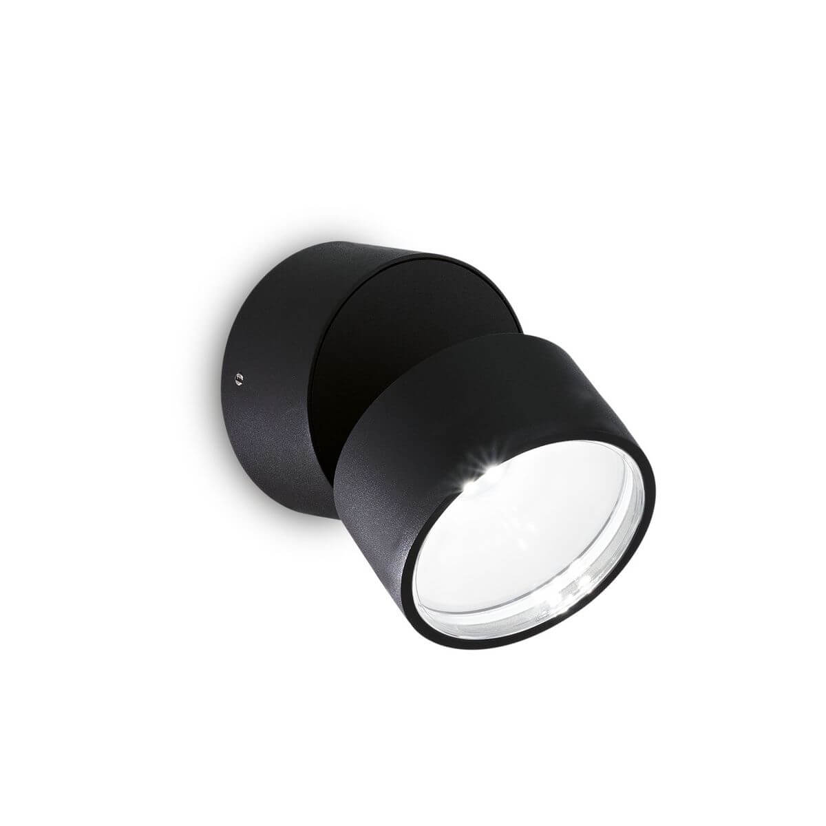 Applique extérieure Omega Round noire, verre