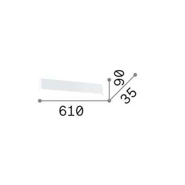 Applique murale Delta blanche, verre (287645)