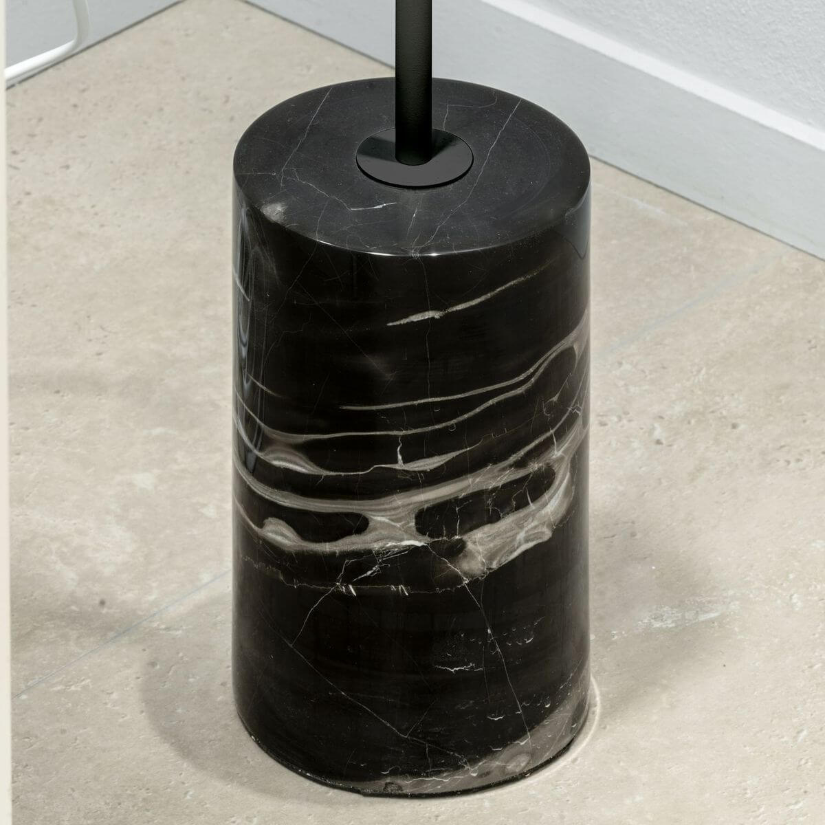 Lampadaire EVA noir, marbre