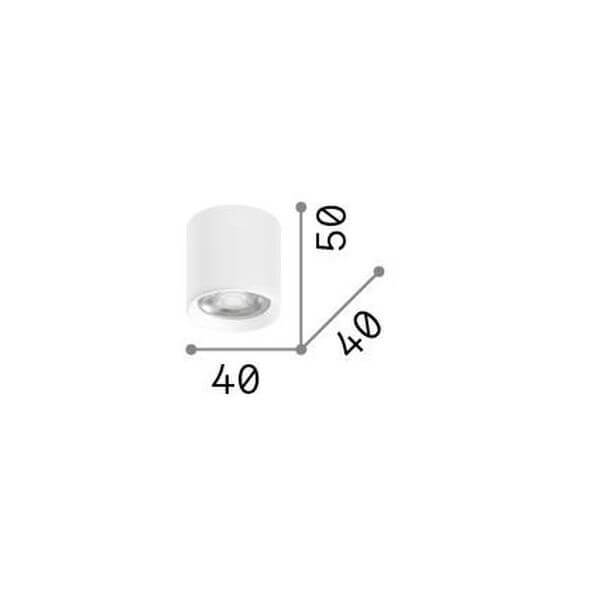 Plafonnier DOT blanc, verre