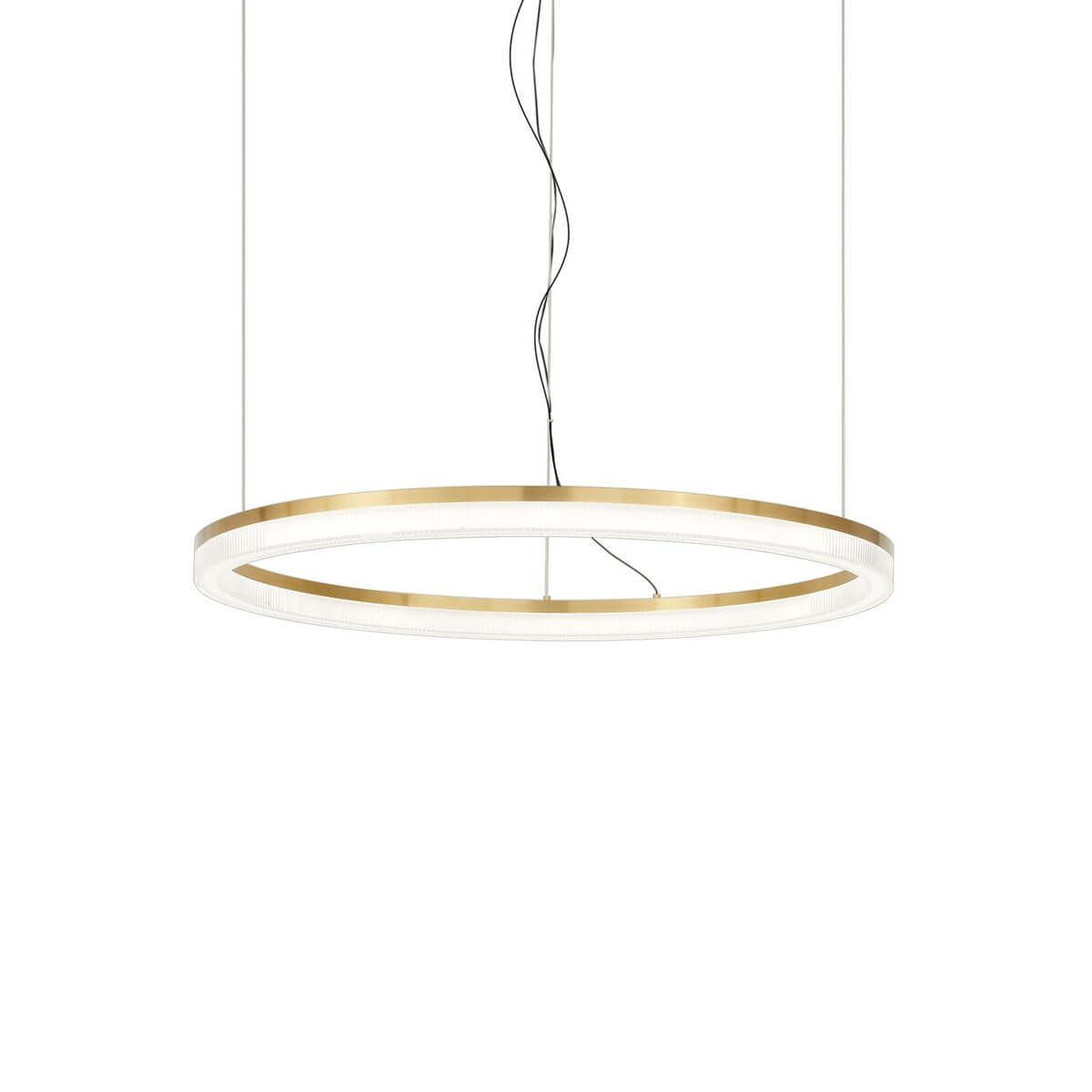 Suspension Crown laiton, verre, Ø 60 cm