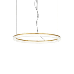 Suspension Crown laiton, verre, Ø 60 cm