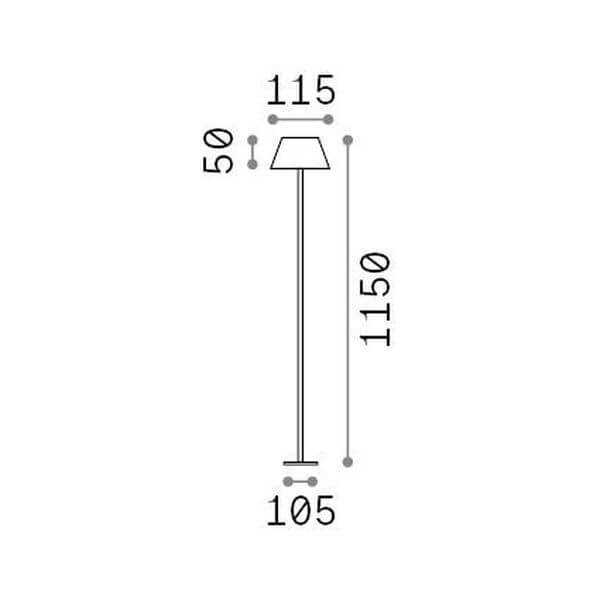 Lampadaire extérieur Pure marron
