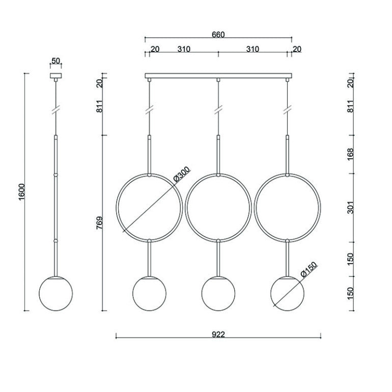 Suspension luminaire ISUULLA C P 16,5 cm