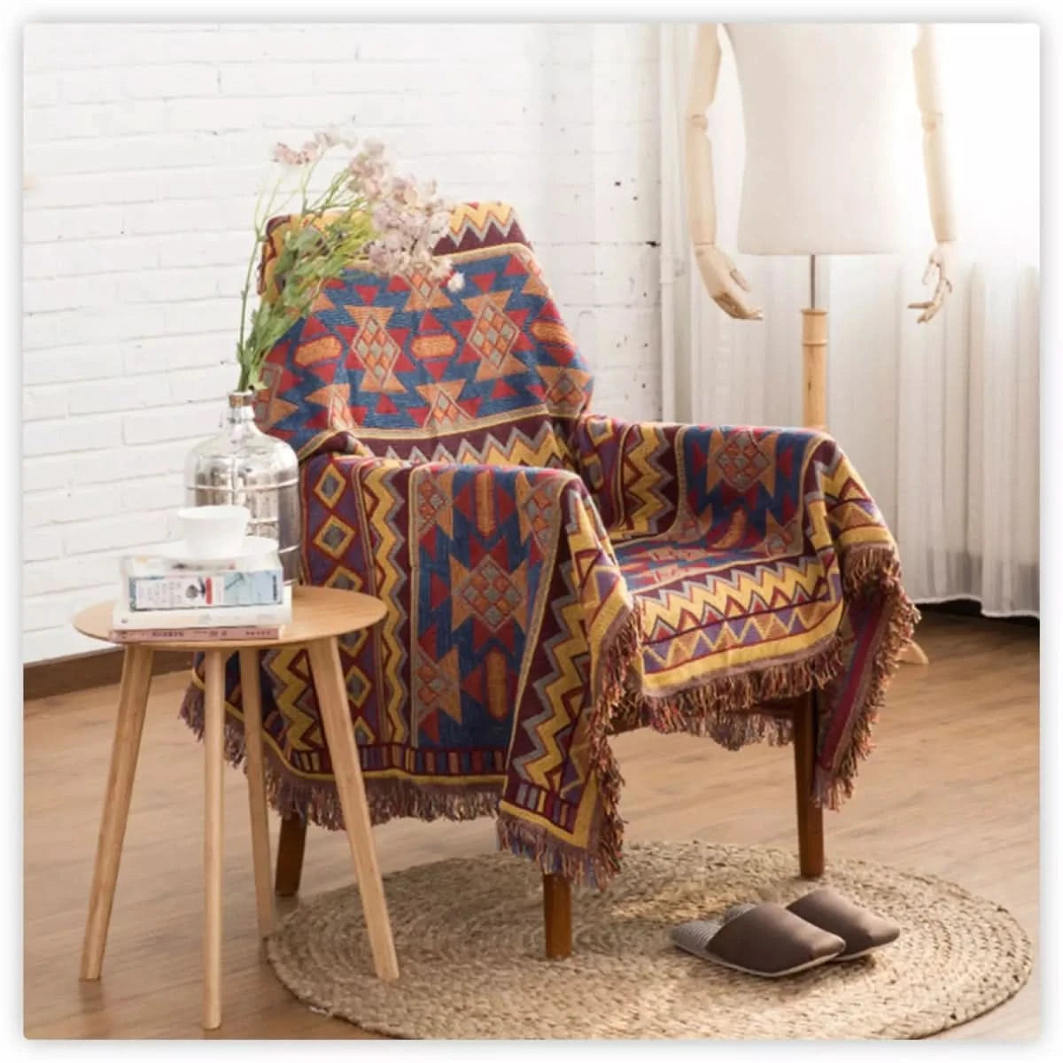 Jeté de Canapé Plaid | Douceur Hivernale - Designix Plaid Jaune 130x180