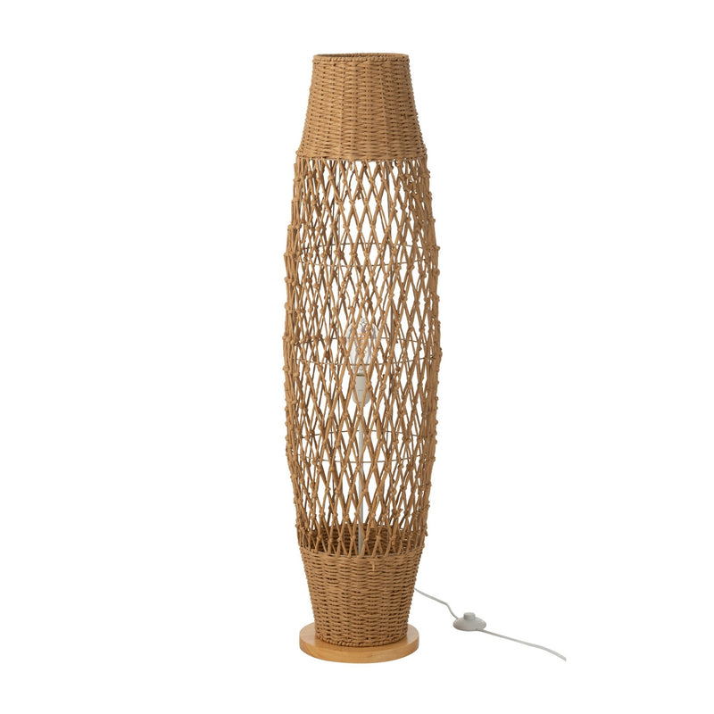 Lampadaire en métal torsadé naturel foncé