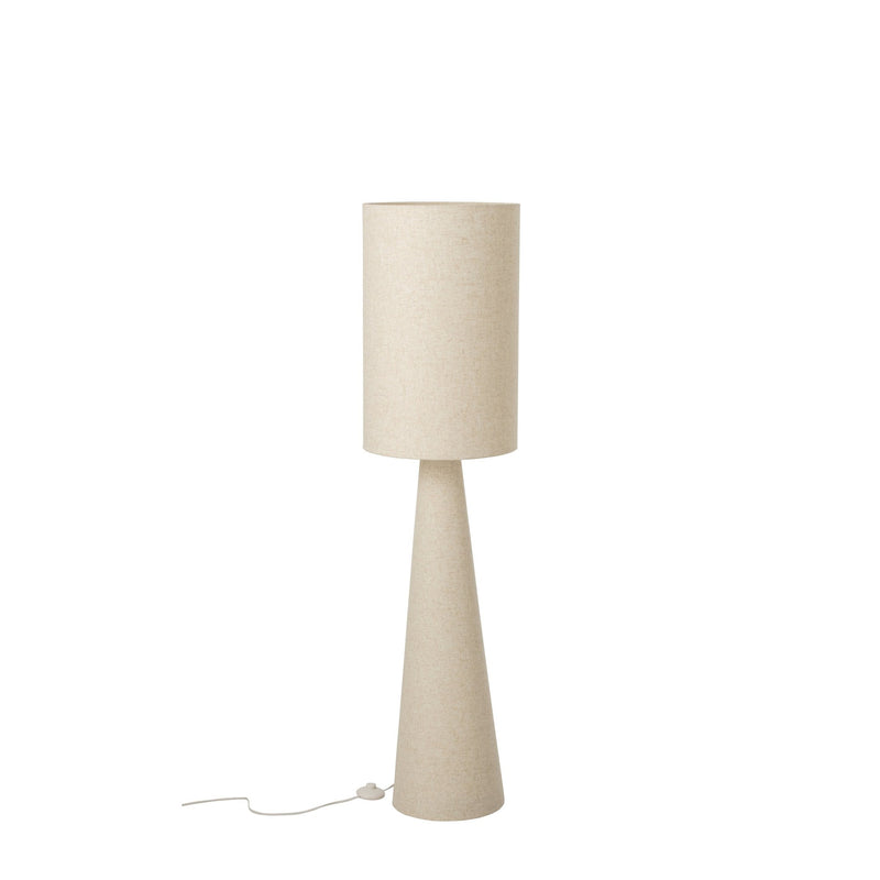 Lampadaire en tissu beige, modèle moyen